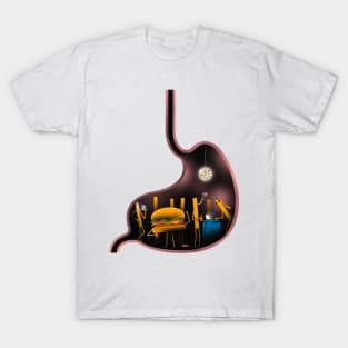 Fast food party in the stomach T-Shirt